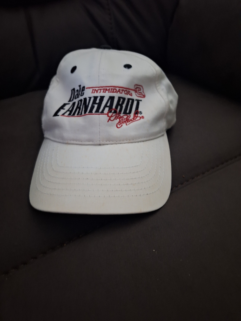 Vintage Dale Earnhardt 3 NASCAR Hat Chase Authentics Intimidator Cap White